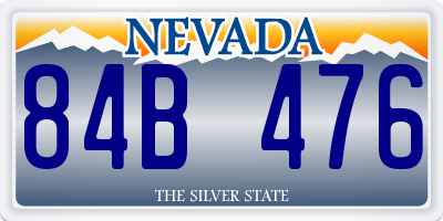 NV license plate 84B476