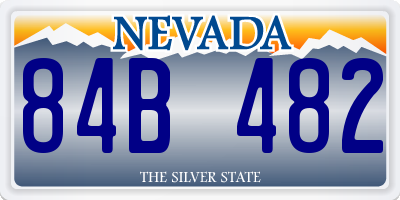 NV license plate 84B482