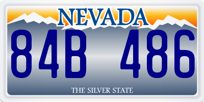 NV license plate 84B486