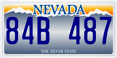 NV license plate 84B487