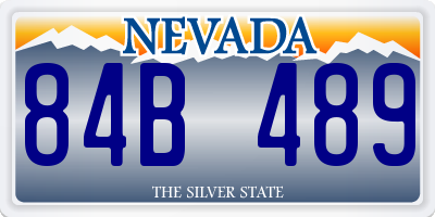 NV license plate 84B489