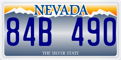 NV license plate 84B490