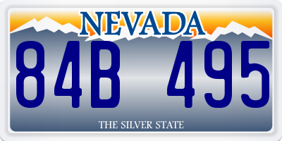NV license plate 84B495