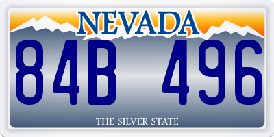 NV license plate 84B496