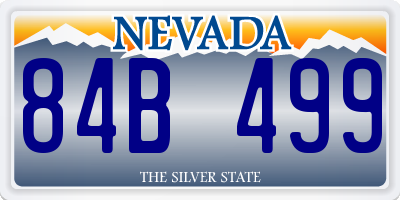 NV license plate 84B499