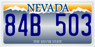 NV license plate 84B503