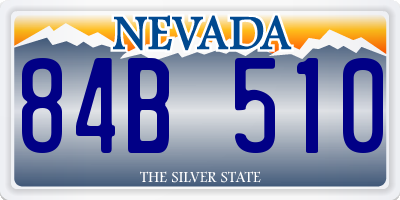 NV license plate 84B510