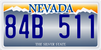 NV license plate 84B511