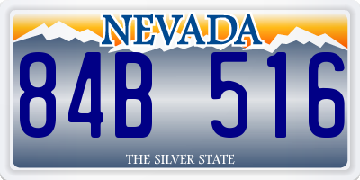 NV license plate 84B516