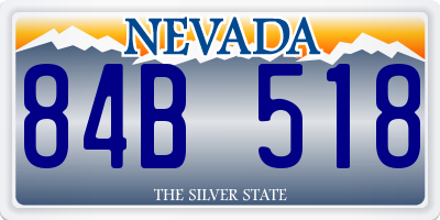 NV license plate 84B518