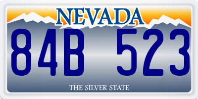 NV license plate 84B523