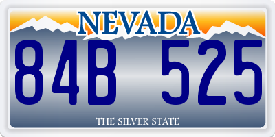 NV license plate 84B525