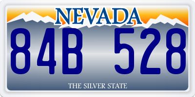 NV license plate 84B528