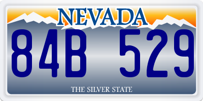 NV license plate 84B529