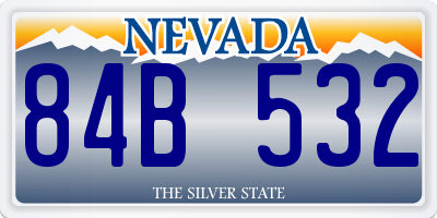 NV license plate 84B532