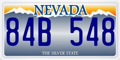 NV license plate 84B548