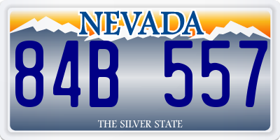 NV license plate 84B557