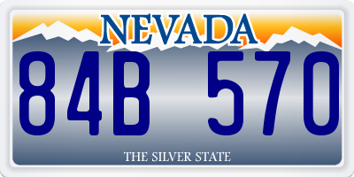 NV license plate 84B570