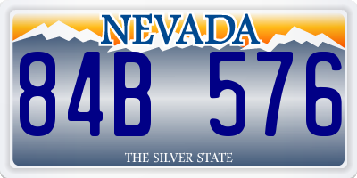 NV license plate 84B576