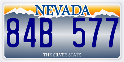 NV license plate 84B577