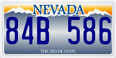 NV license plate 84B586