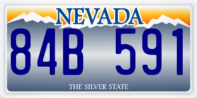NV license plate 84B591