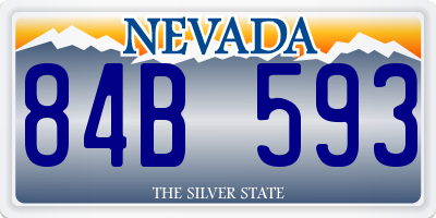 NV license plate 84B593