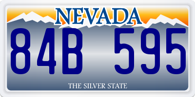 NV license plate 84B595