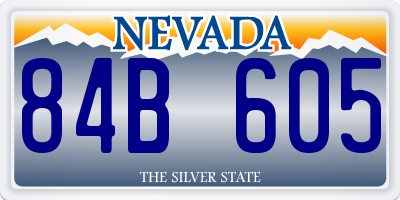 NV license plate 84B605