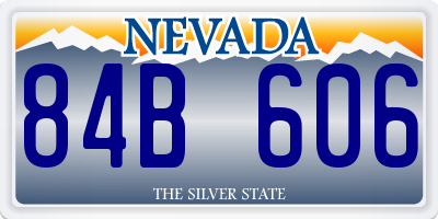 NV license plate 84B606