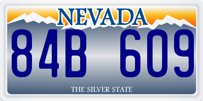 NV license plate 84B609