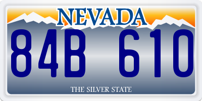 NV license plate 84B610