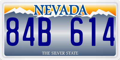 NV license plate 84B614