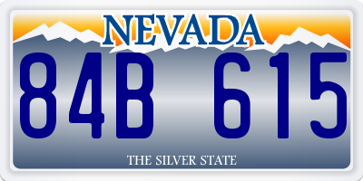NV license plate 84B615