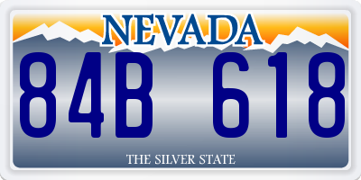 NV license plate 84B618