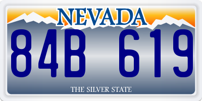 NV license plate 84B619