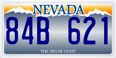 NV license plate 84B621