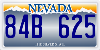 NV license plate 84B625