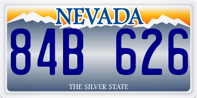 NV license plate 84B626