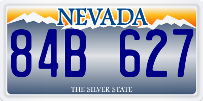 NV license plate 84B627