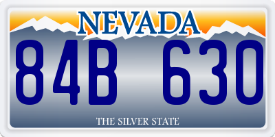 NV license plate 84B630