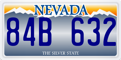 NV license plate 84B632