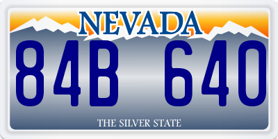NV license plate 84B640