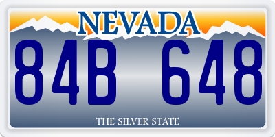 NV license plate 84B648