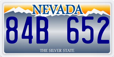 NV license plate 84B652