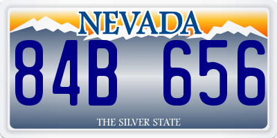NV license plate 84B656