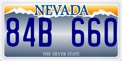 NV license plate 84B660