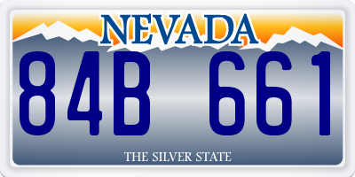 NV license plate 84B661