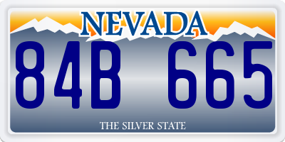 NV license plate 84B665