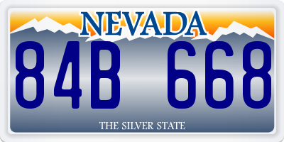 NV license plate 84B668